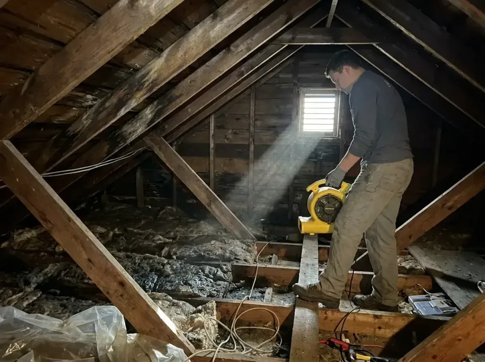 attic-water-damage-drying-proc-007 — frequently asked questions, Emergency Water Extraction & 24/7 Flood Response in Meadowl…